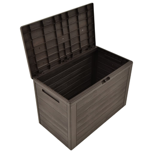 Vida XL Deck Box Brown vidaXL Patio Storage Box Brown 30.7"x17.3"x21.7"