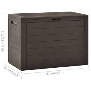 Vida XL Deck Box Brown vidaXL Patio Storage Box Brown 30.7"x17.3"x21.7"