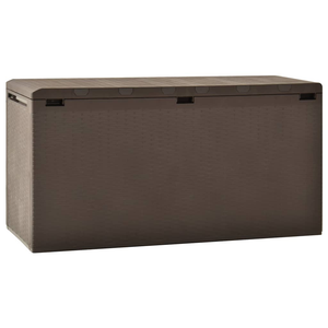 Vida XL Deck Box Brown vidaXL Patio Storage Box Brown 44.9"x18.5"x23.6"