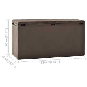 Vida XL Deck Box Brown vidaXL Patio Storage Box Brown 44.9"x18.5"x23.6"