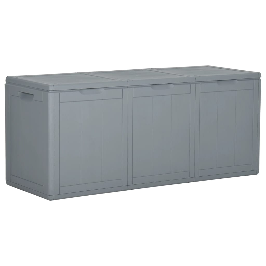 Vida XL Deck Box Gray vidaXL Patio Storage Box 71.3 gal Gray PP Rattan