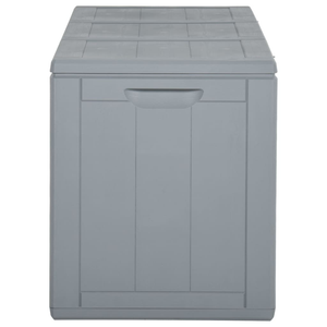 Vida XL Deck Box Gray vidaXL Patio Storage Box 71.3 gal Gray PP Rattan