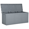 Vida XL Deck Box Gray vidaXL Patio Storage Box 71.3 gal Gray PP Rattan