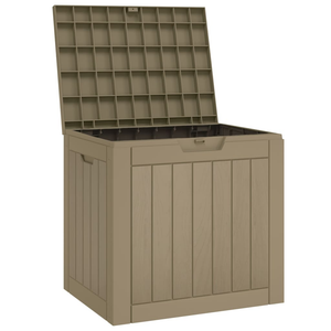 Vida XL Deck Box Gray vidaXL Patio Storage Box Gray 21.9"x16.9"x20.9" Polypropylene