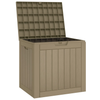 Vida XL Deck Box Gray vidaXL Patio Storage Box Gray 21.9"x16.9"x20.9" Polypropylene