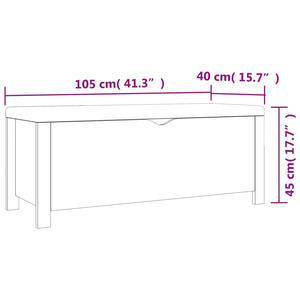 Vida XL Deck Box Gray vidaXL Storage Box with Cushion Concrete Gray 41.3"x15.7"x17.7"