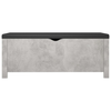 Vida XL Deck Box Gray vidaXL Storage Box with Cushion Concrete Gray 41.3"x15.7"x17.7"