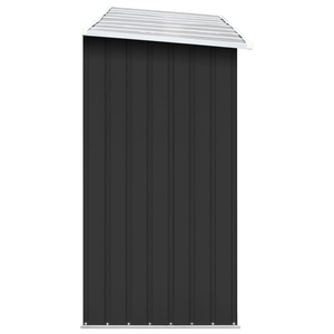 Vida XL Enclosures Anthracite vidaXL Garden Log Storage Shed Galvanized Steel 129.9"x33.1"x59.8" Anthracite