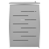 Vida XL Enclosures Gray vidaXL Quadruple Wheelie Bin Shed 108.9"x30.5"x44.3" Stainless Steel