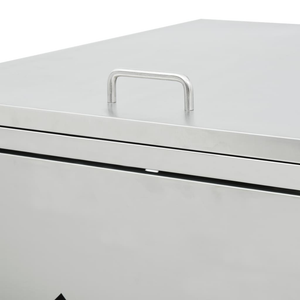 Vida XL Enclosures Silver vidaXL Double Wheelie Bin Shed 63.4 gal Stainless Steel