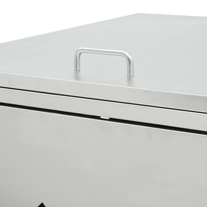 Vida XL Enclosures Silver vidaXL Quadruple Wheelie Bin Shed 63.4 gal Stainless Steel