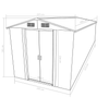 Vida XL Metal Sheds Anthracite vidaXL Garden Shed 101.2"x192.5"x71.3" Metal Anthracite - Durable Outdoor Storage Solution