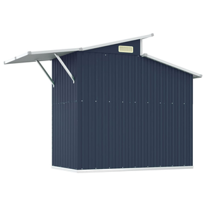 Vida XL Metal Sheds Anthracite vidaXL Garden Shed Anthracite 106.3"x51.2"x82.1" Galvanized Steel