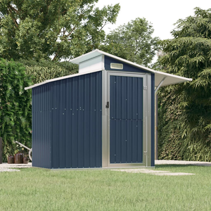 Vida XL Metal Sheds Anthracite vidaXL Garden Shed Anthracite 106.3"x51.2"x82.1" Galvanized Steel