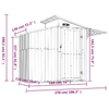 Vida XL Metal Sheds Anthracite vidaXL Garden Shed Anthracite 106.3"x51.2"x82.1" Galvanized Steel