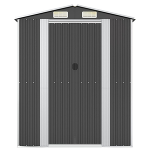 Vida XL Metal Sheds Anthracite vidaXL Garden Shed Anthracite 75.6"x42.5"x87.8" Galvanized Steel