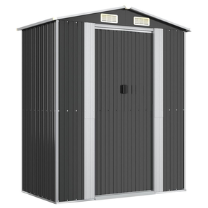 Vida XL Metal Sheds Anthracite vidaXL Garden Shed Anthracite 75.6"x42.5"x87.8" Galvanized Steel