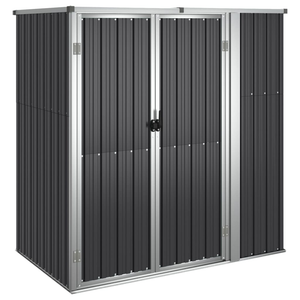 Vida XL Metal Sheds Anthracite vidaXL Garden Tool Shed Anthracite 63.4"x35"x63.4" Galvanized Steel