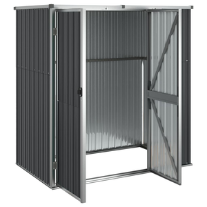 Vida XL Metal Sheds Anthracite vidaXL Garden Tool Shed Anthracite 63.4"x35"x63.4" Galvanized Steel