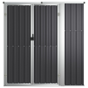 Vida XL Metal Sheds Anthracite vidaXL Garden Tool Shed Anthracite 63.4"x35"x63.4" Galvanized Steel