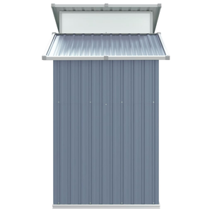 Vida XL Metal Sheds Gray vidaXL Garden Shed Gray 106.3"x51.2"x82.1" Galvanized Steel