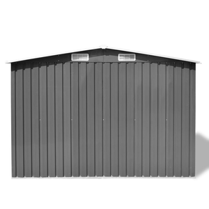 Vida XL Metal Sheds Gray vidaXL Garden Storage Shed - Gray Metal 101.2"x80.7"x70.1"