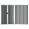 Vida XL Metal Sheds Gray vidaXL Garden Tool Shed Gray 88.6"x35"x63.4" Galvanized Steel