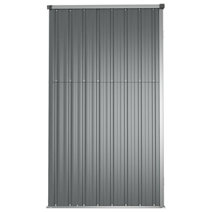 Vida XL Metal Sheds Gray vidaXL Garden Tool Shed Gray 88.6"x35"x63.4" Galvanized Steel