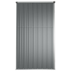 Vida XL Metal Sheds Gray vidaXL Garden Tool Shed Gray 88.6"x35"x63.4" Galvanized Steel