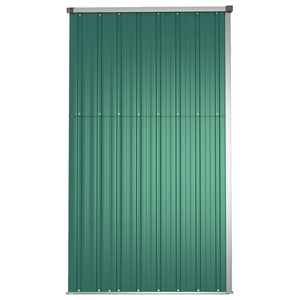 Vida XL Metal Sheds Green vidaXL Garden Tool Shed Green 88.6"x35"x63.4" Galvanized Steel - Organized and Durable Storage Space