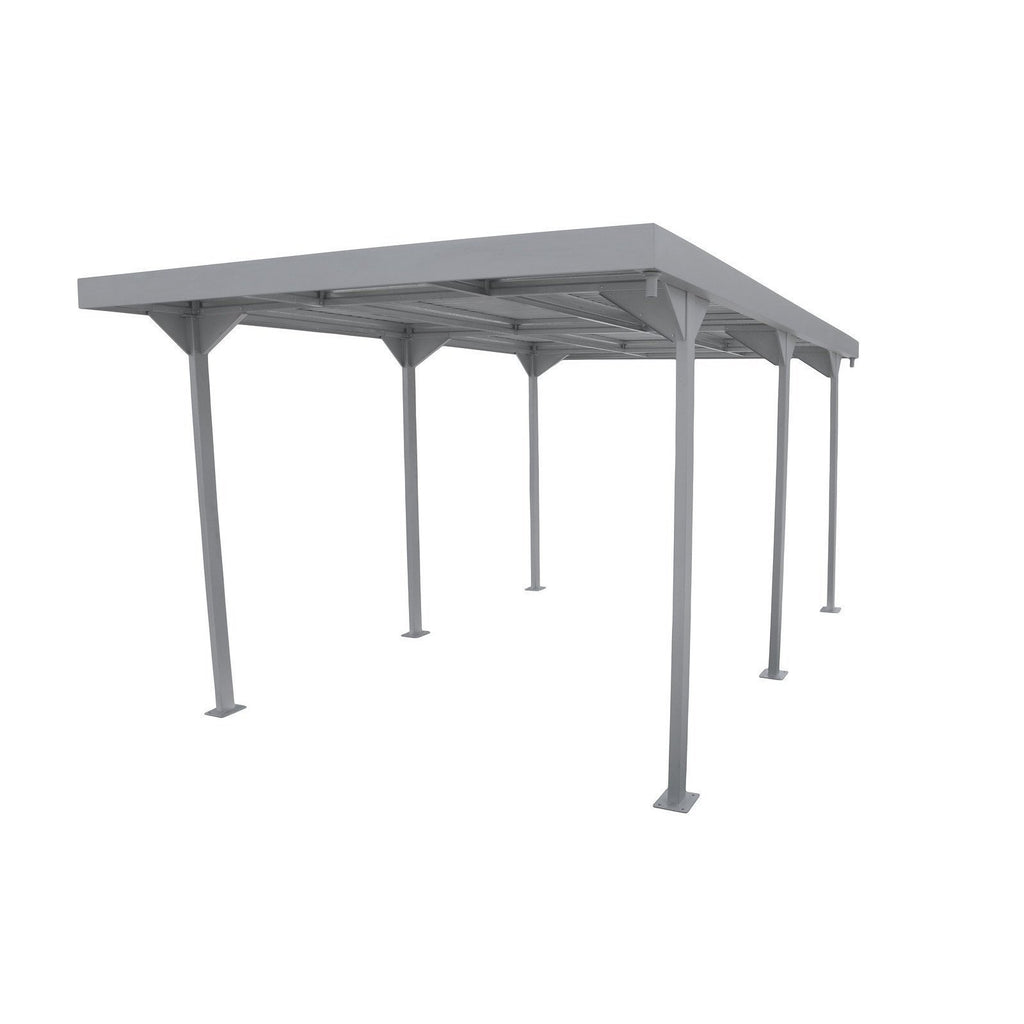 Duramax 9ft x 17ft Palladium Metal Car Shelter Silver – Durasheds