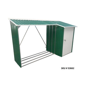 Duramax Enclosures Duramax 8ft x 3ft Metal WoodStore Combo Green