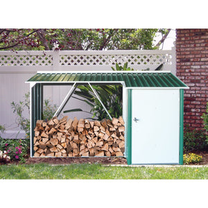 Duramax Enclosures Duramax 8ft x 3ft Metal WoodStore Combo Green