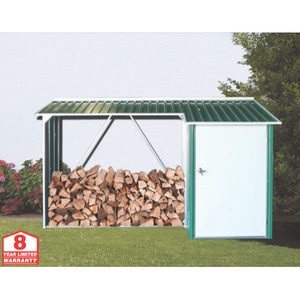 Duramax Enclosures Duramax 8ft x 3ft Metal WoodStore Combo Green