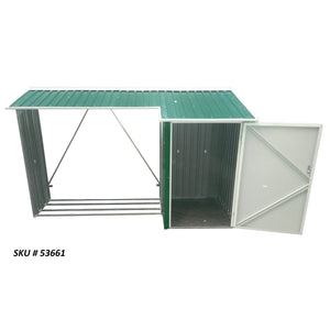 Duramax Enclosures Duramax 8ft x 3ft Metal WoodStore Combo Green