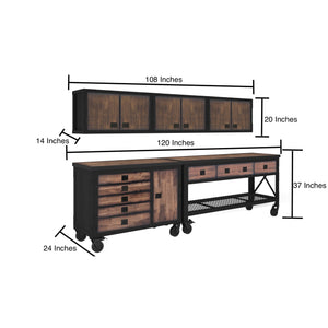 Duramax garage storage Duramax 5 Piece Garage Set with Workbench, Tool Chest and Wall Cabinets