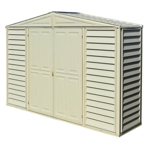 Duramax sheds DuraMax 10.5ft x 3ft SidePro Vinyl Shed with Foundation Kit
