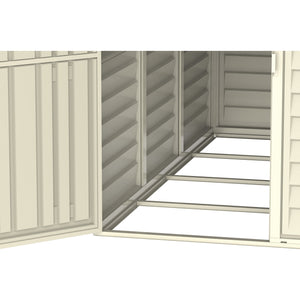 Duramax sheds Duramax 4ft x 8ft Sidemate Vinyl Resin Outdoor Storage Shed  With Foundation Kit