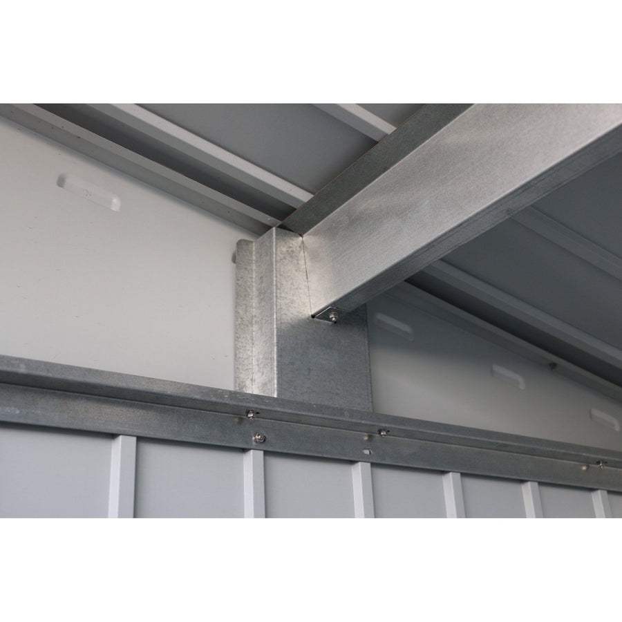 Duramax 6ft x 5ft Palladium Premier Metal Shed - Light Gray – Durasheds