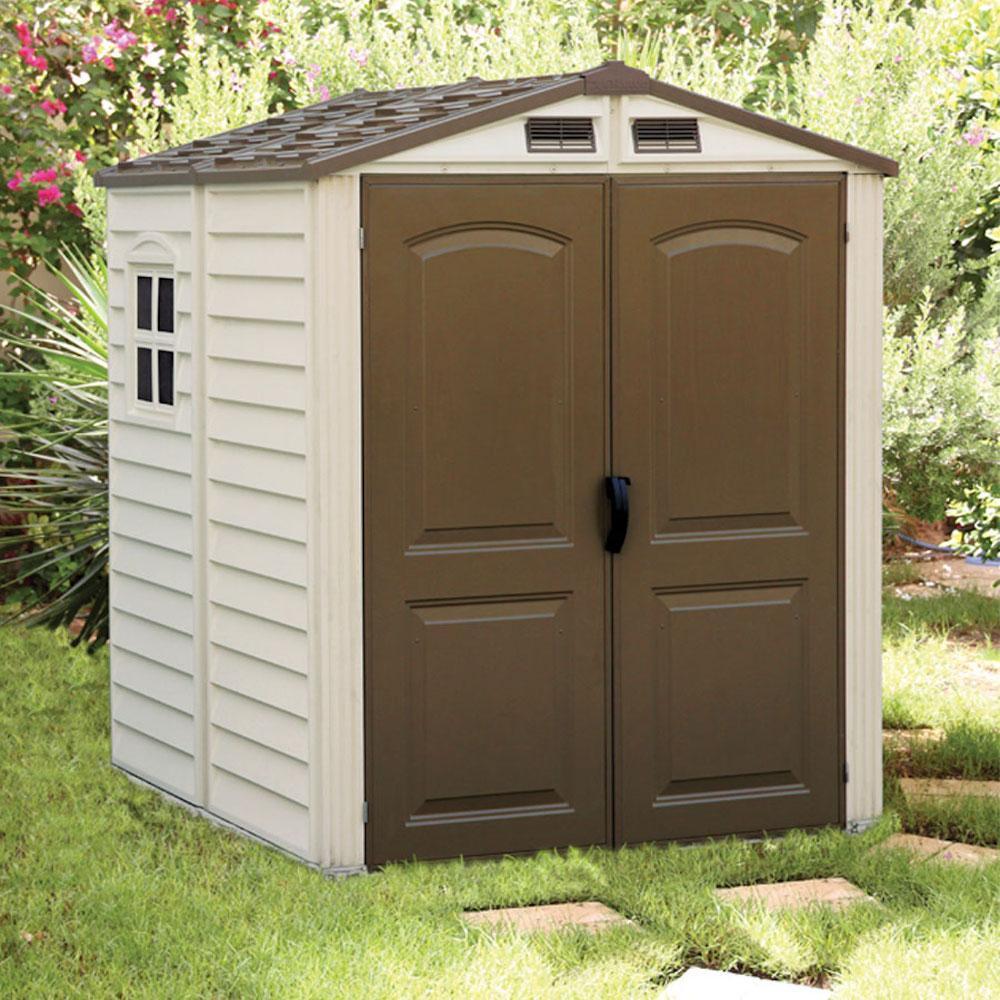 Duramax sheds DuraMax 6ft x6ft Storemate Vinyl Shed with Floor and window