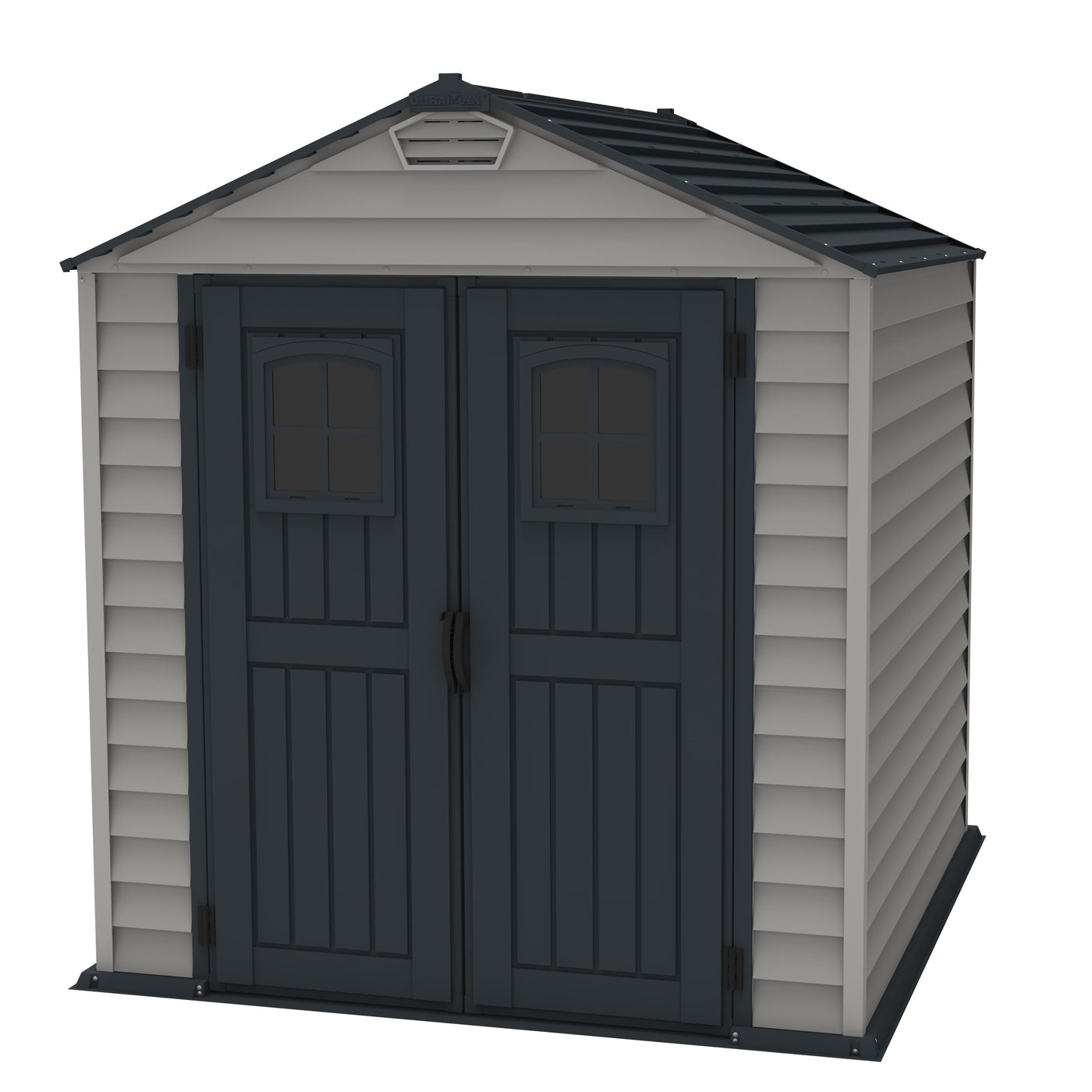Storemax DuraMax 7ft x 7ft StoreMax Plus Vinyl Shed with Molded Floor – Durasheds