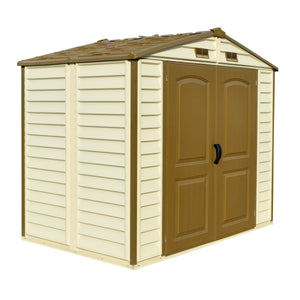 Duramax sheds DuraMax 8ft x 5.5ft Storeall Vinyl Shed with Foundation Kit and window