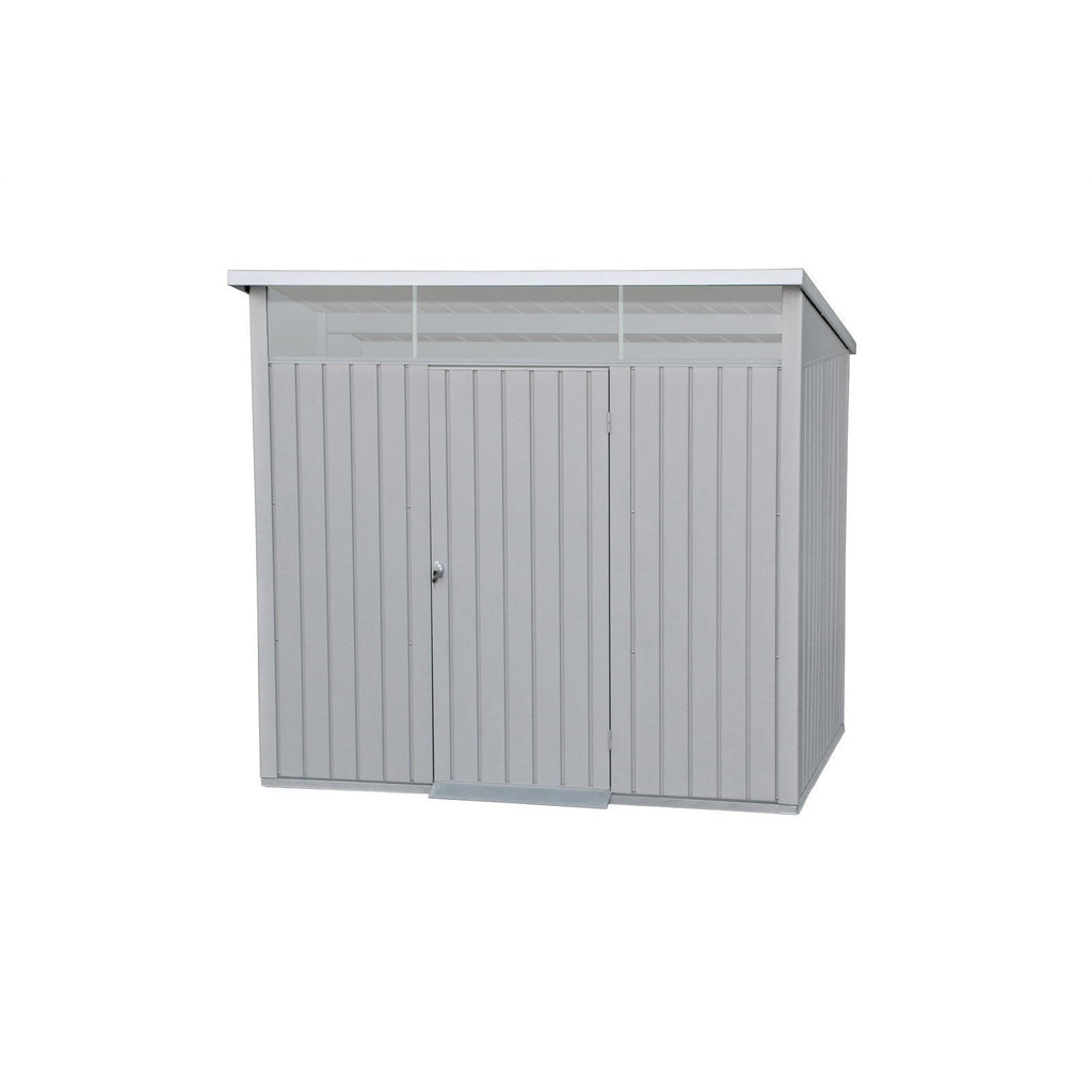 Duramax 8ft x 6ft Palladium Premier Metal Shed Light Gray – Durasheds