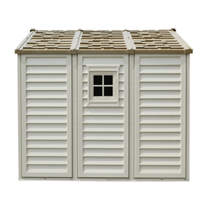 Duramax sheds DuraMax 8ft x 8ft DuraPlus Vinyl Shed Kit with Foundation and Window