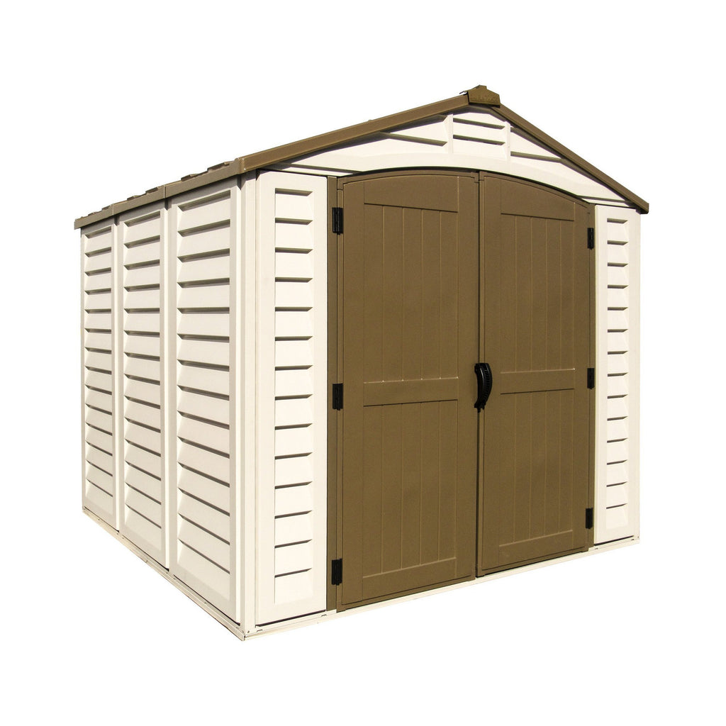 Duramax 8ft X 8ft Duraplus Vinyl Shed Kit With Foundation And Window 