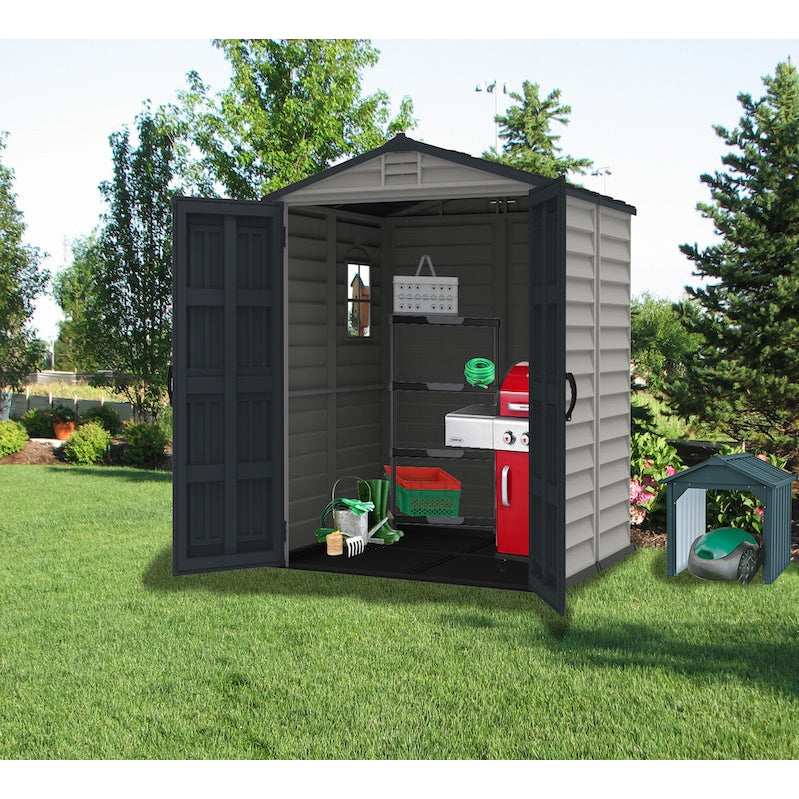 Duramax sheds DuraMax Plus 6ft x6ft Storemate Vinyl Shed with Molded Floor