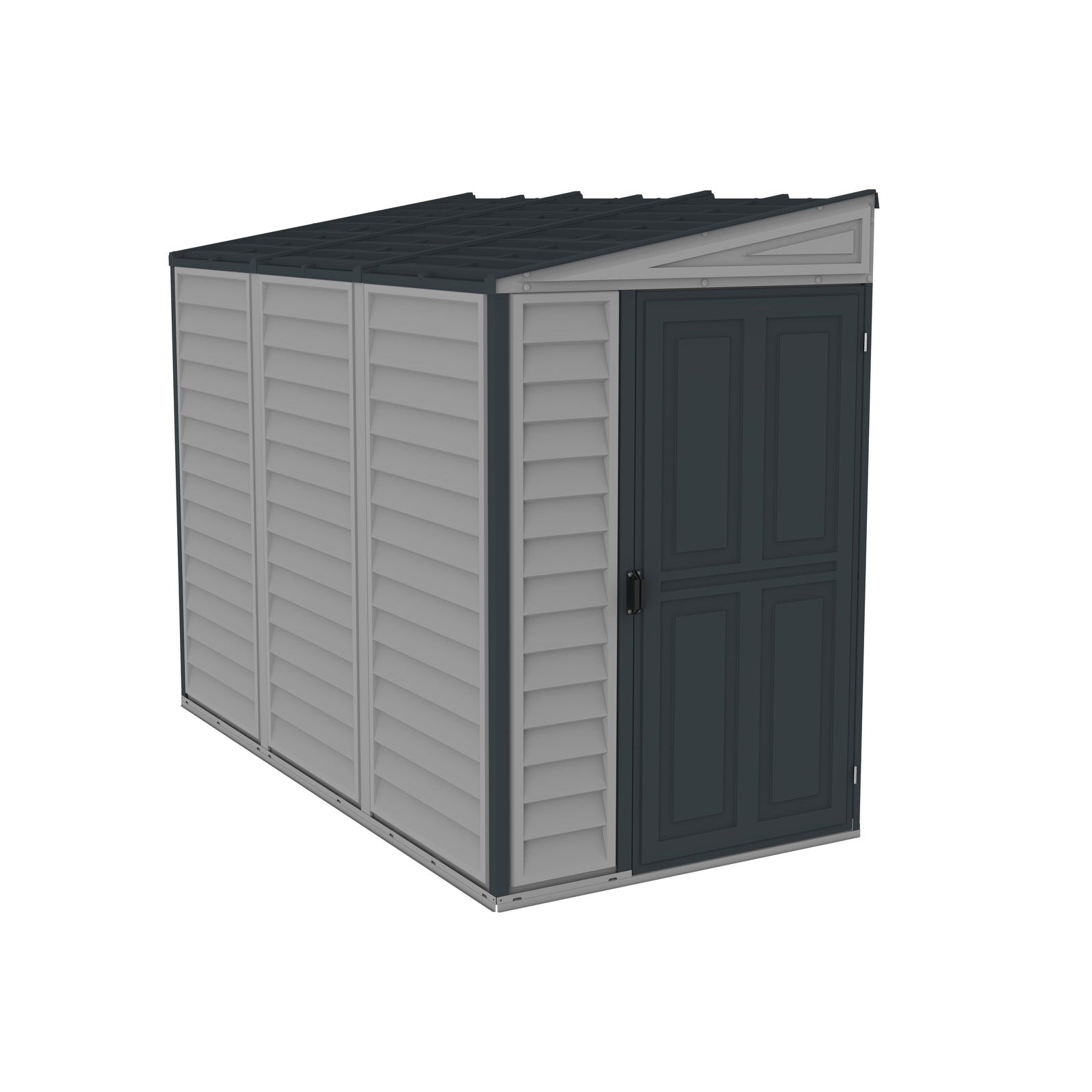 Duramax Vinyl Sheds Duramax 4ft x 8ft Sidemate PLUS Vinyl Resin Outdoor Storage Shed  With Foundation Kit
