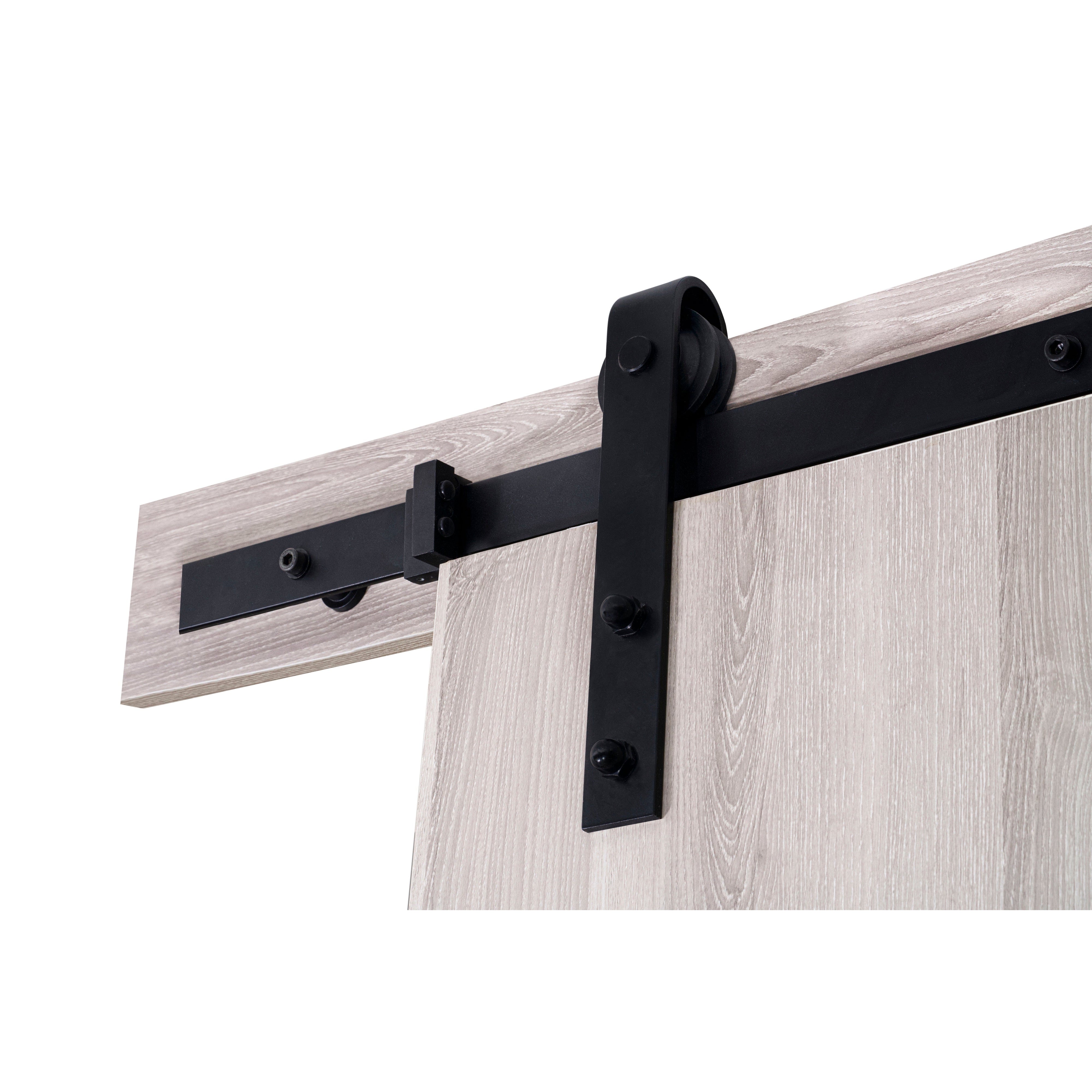 Durasheds DuraMax Milo Flush Wooden Barn Door Door Color:  Ash Gray