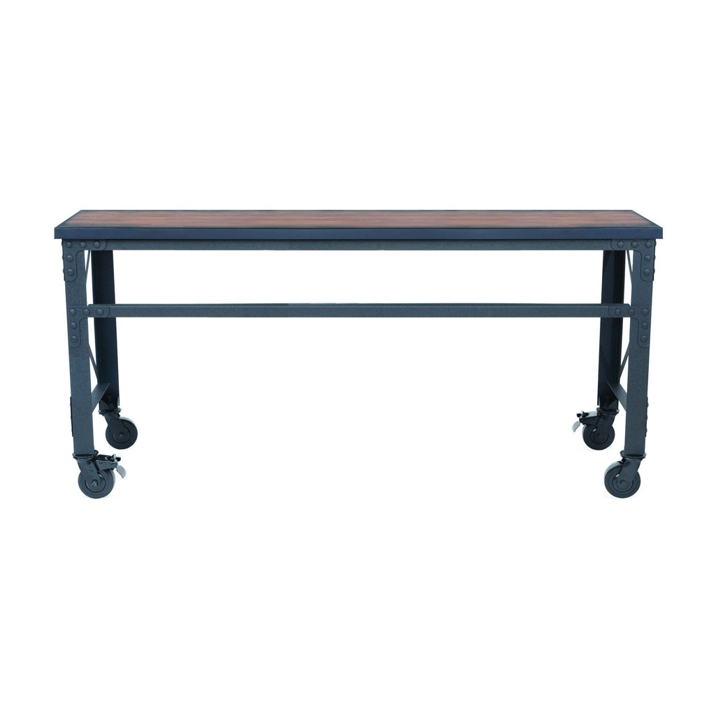 Duramax Rolling Industrial Desk with Wooden Top (4 Size Options