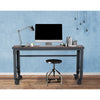 Durasheds furniture Duramax Rolling Industrial Desk with Wooden Top 62 Inches x 24 Inches